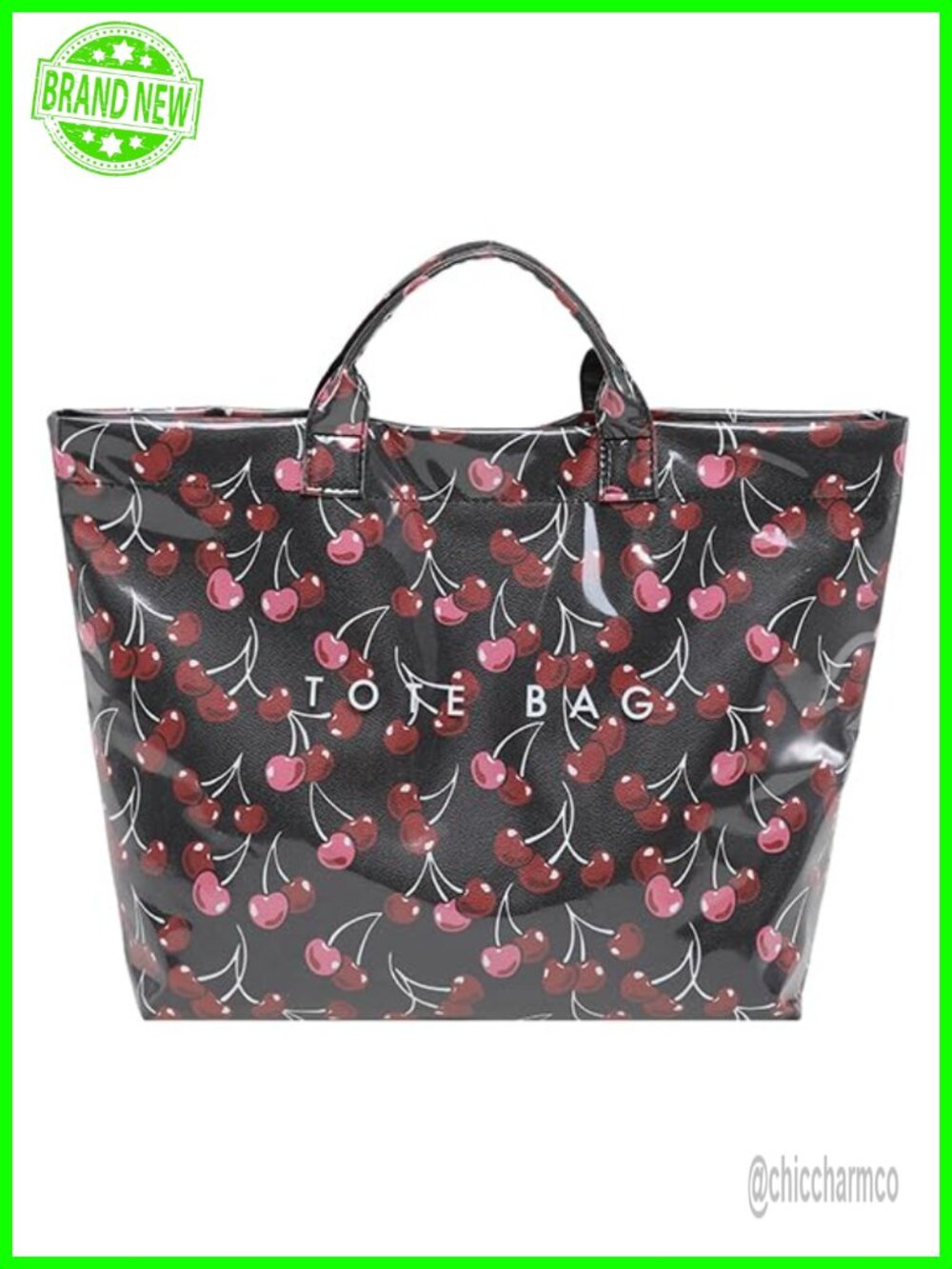 Large PVC Tote Bag Waterproof Plastic Women's Tote Purse